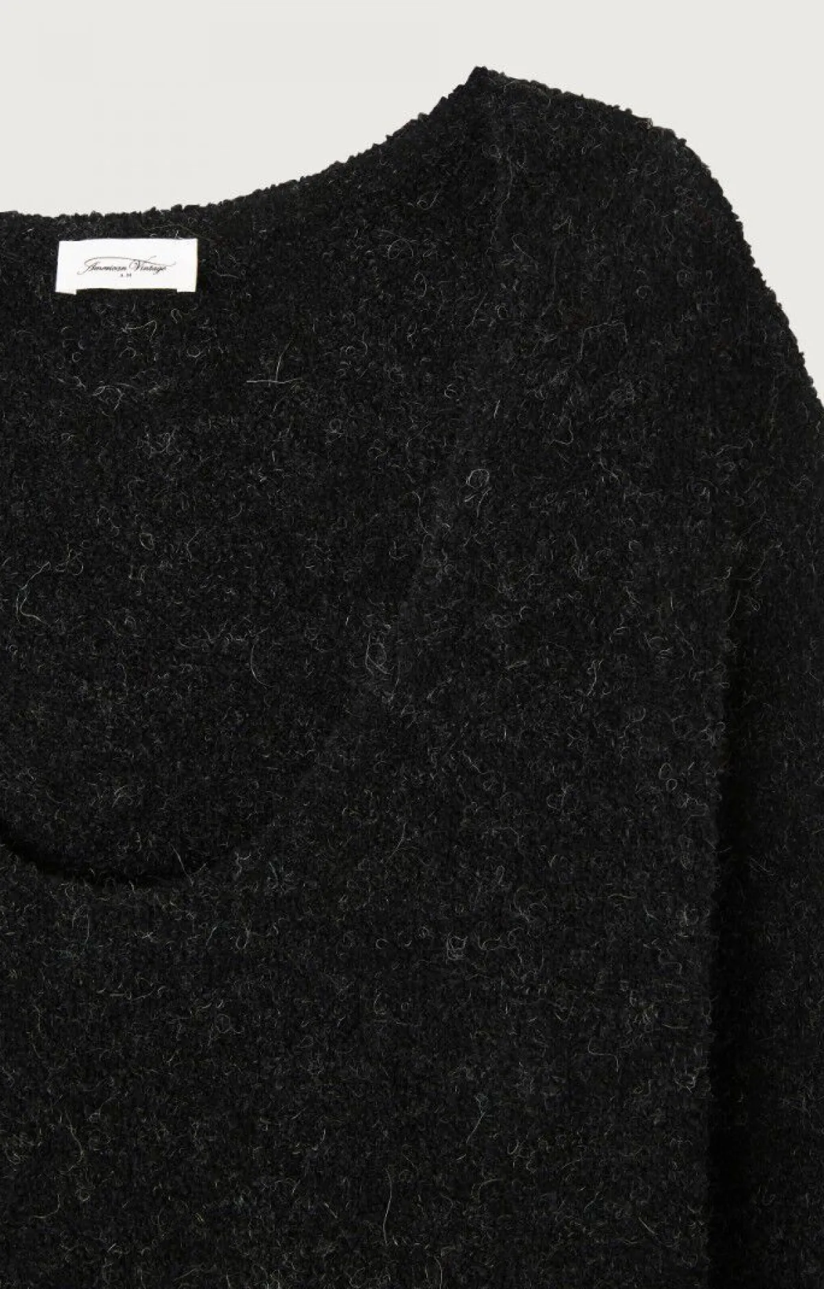 Damen American Vintage |Damenpullover Cikoya Schwarz Meliert
