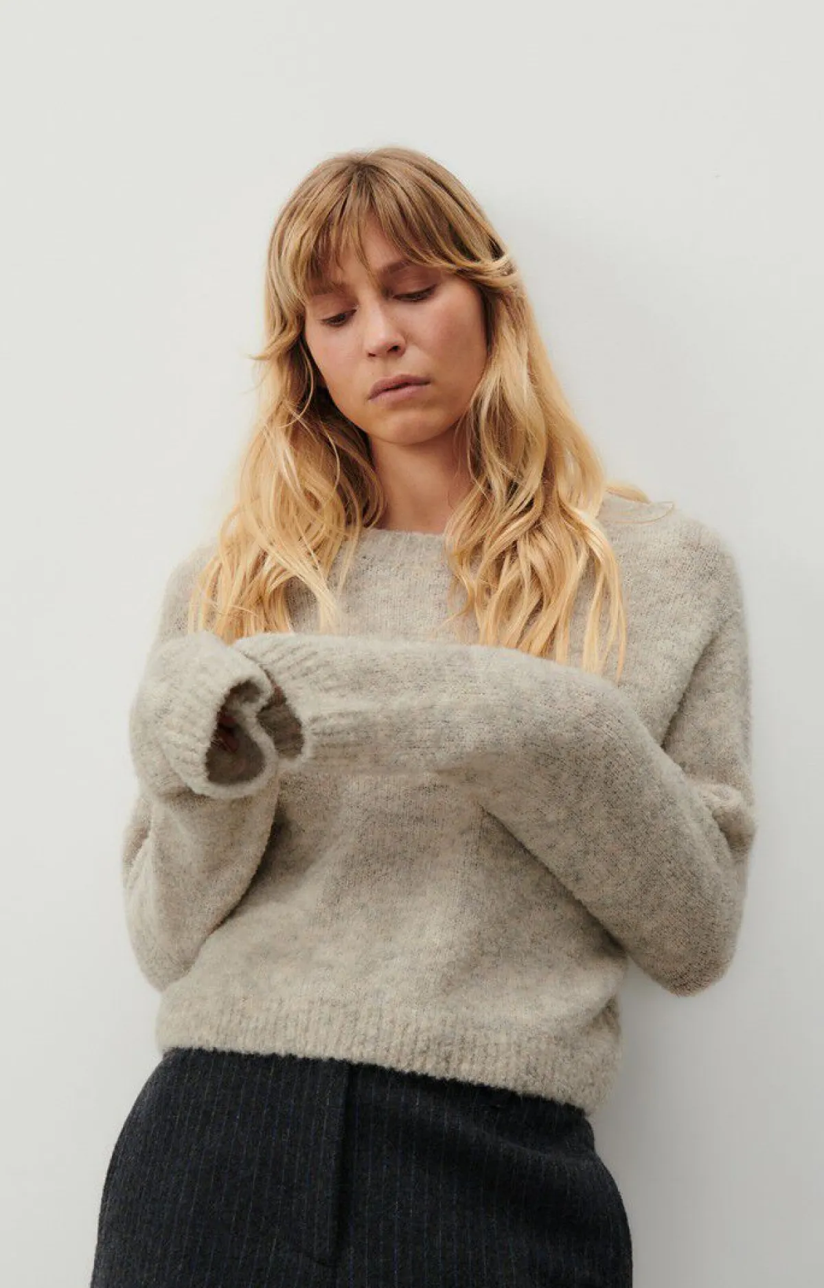 Damen American Vintage |Damenpullover Cikoya Vlies Meliert