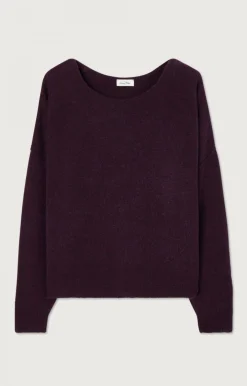 Damen American Vintage |Damenpullover Damsville Moussaka Meliert Schwarzer