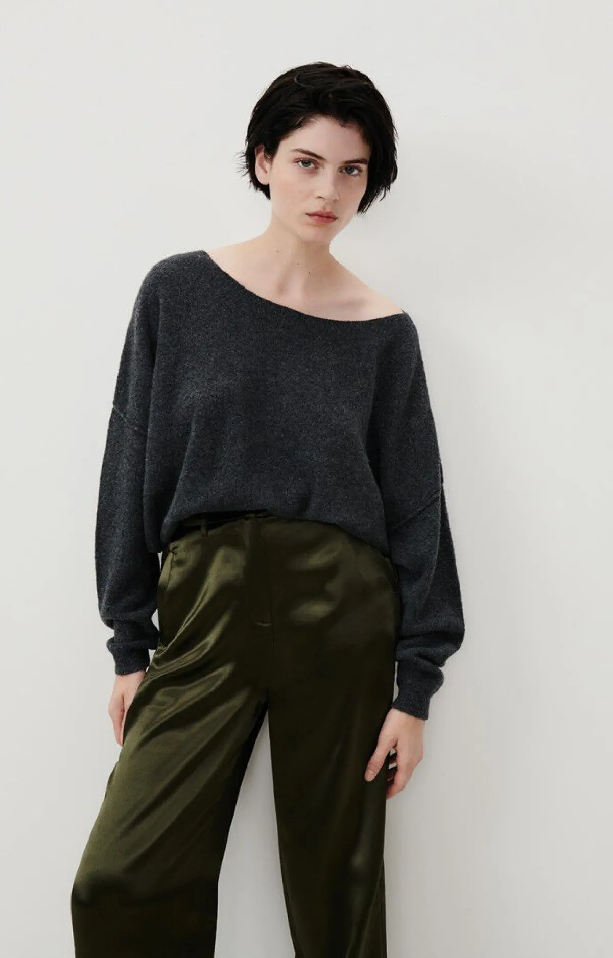 Damen American Vintage |Damenpullover Damsville Platzregen Meliert