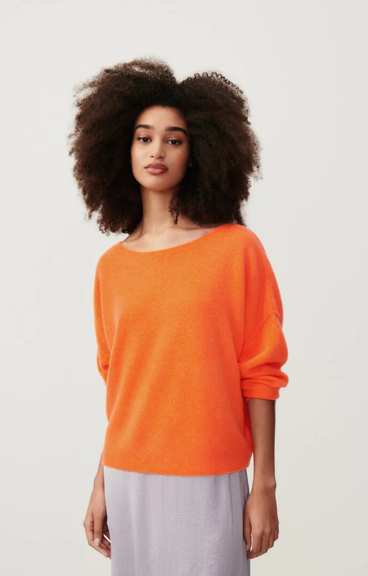 Damen American Vintage |Damenpullover Damsville Leuchtendes Orange