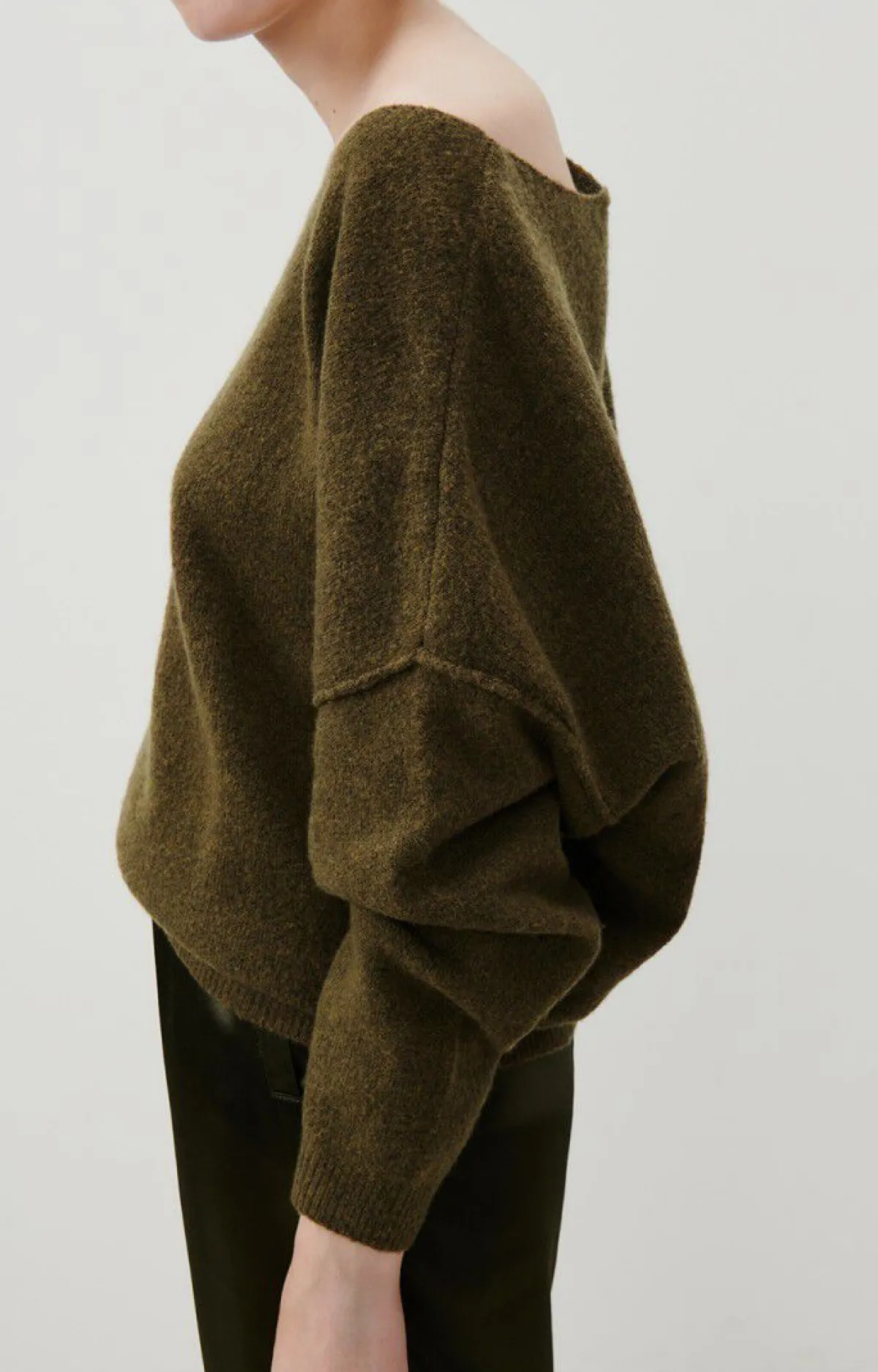 Damen American Vintage |Damenpullover Damsville Khaki Meliert