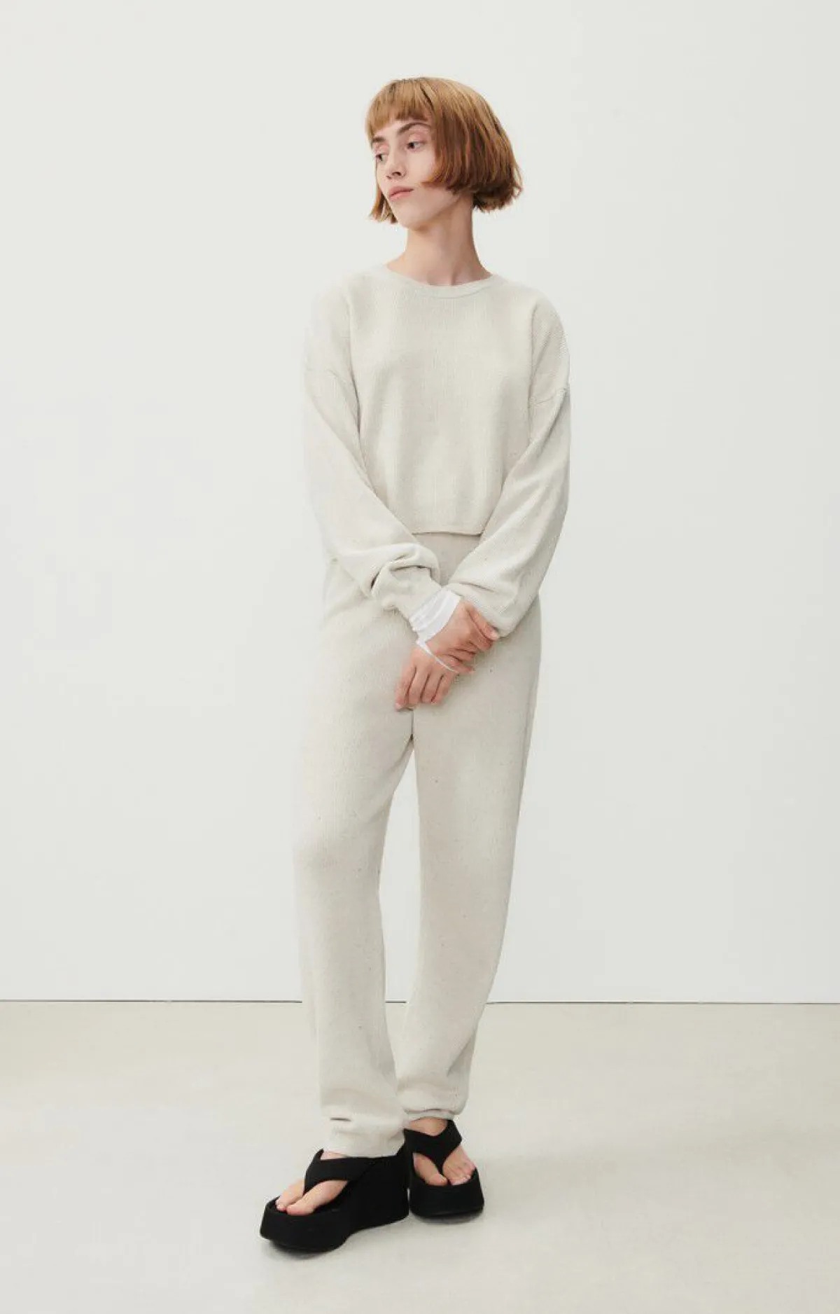 Damen American Vintage |Damenpullover Dozborow Ecru Meliert