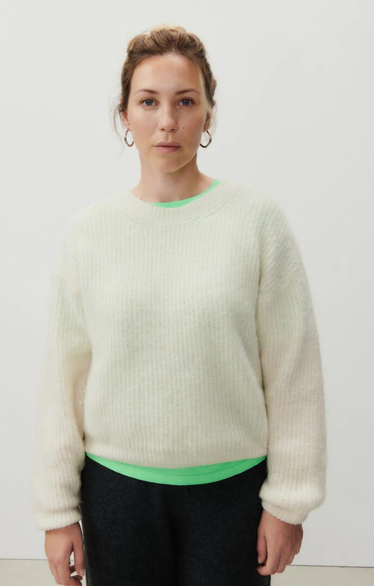 Damen American Vintage |Damenpullover East Perlmutt Meliert