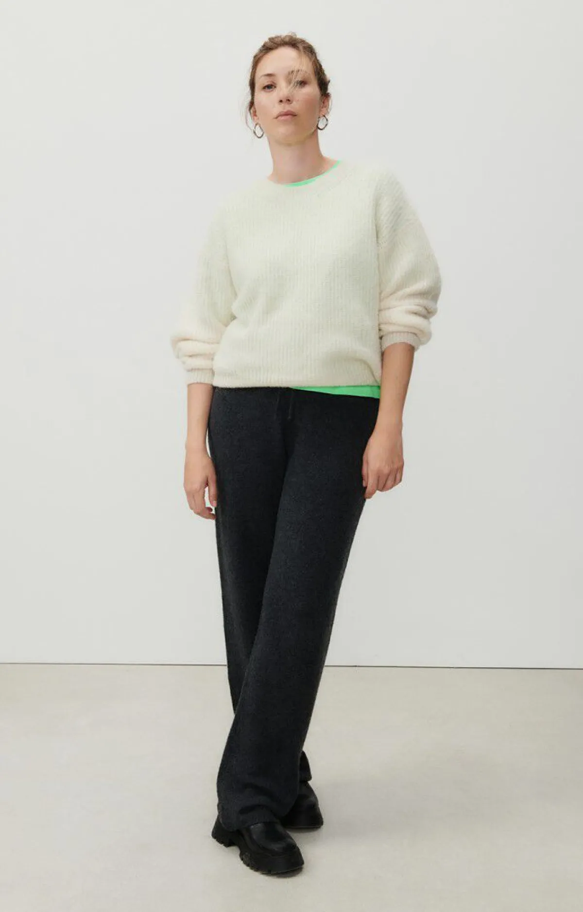 Damen American Vintage |Damenpullover East Perlmutt Meliert