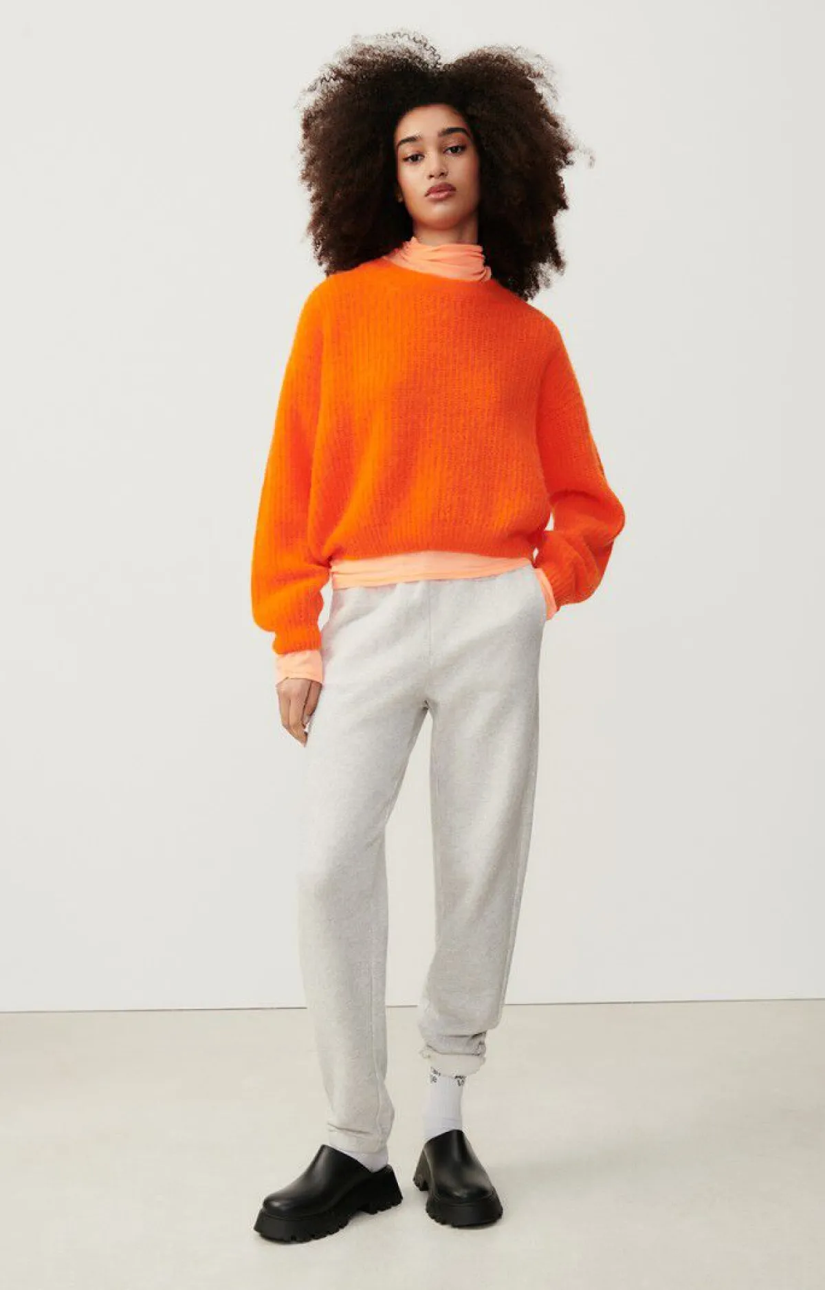 Damen American Vintage |Damenpullover East Leuchtendes Orange
