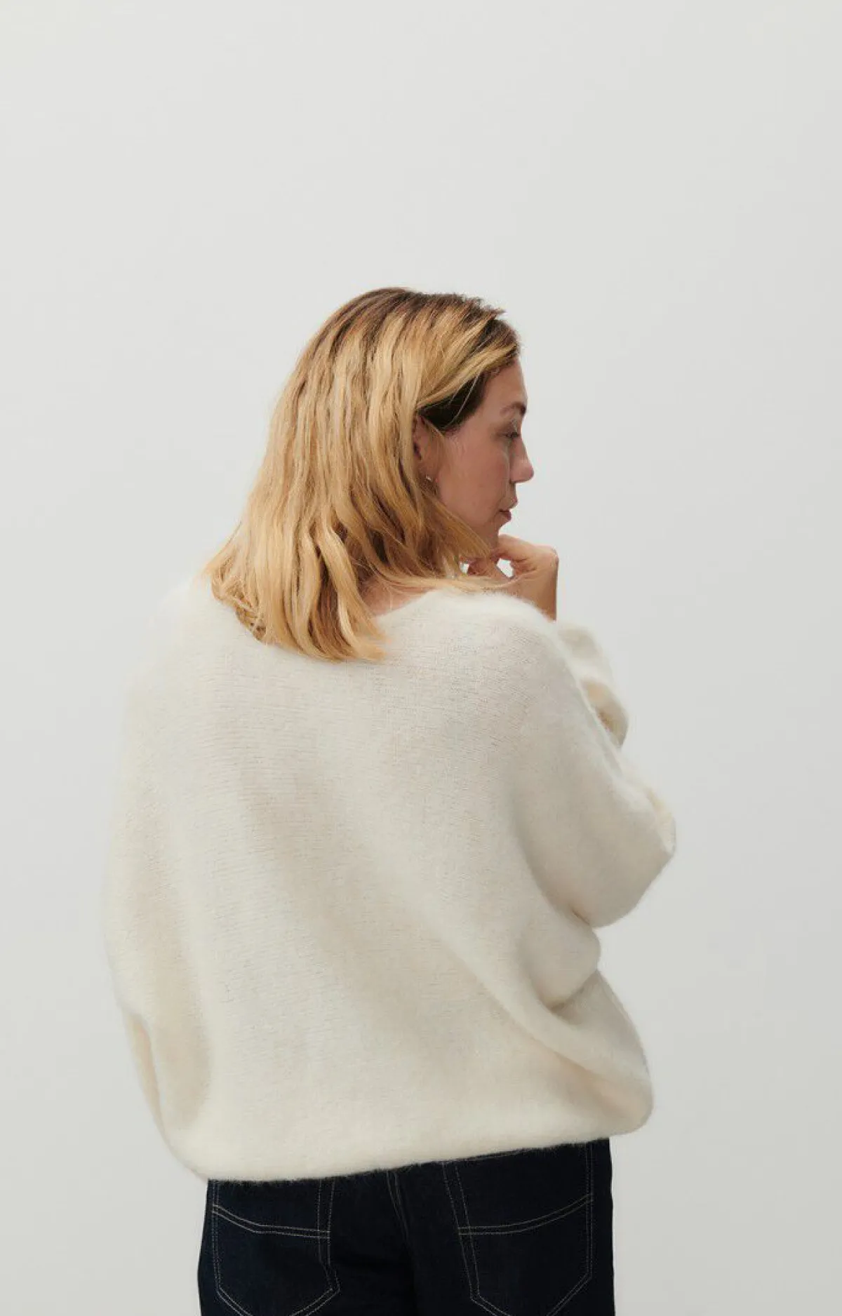 Damen American Vintage |Damenpullover East Perlmutt Meliert