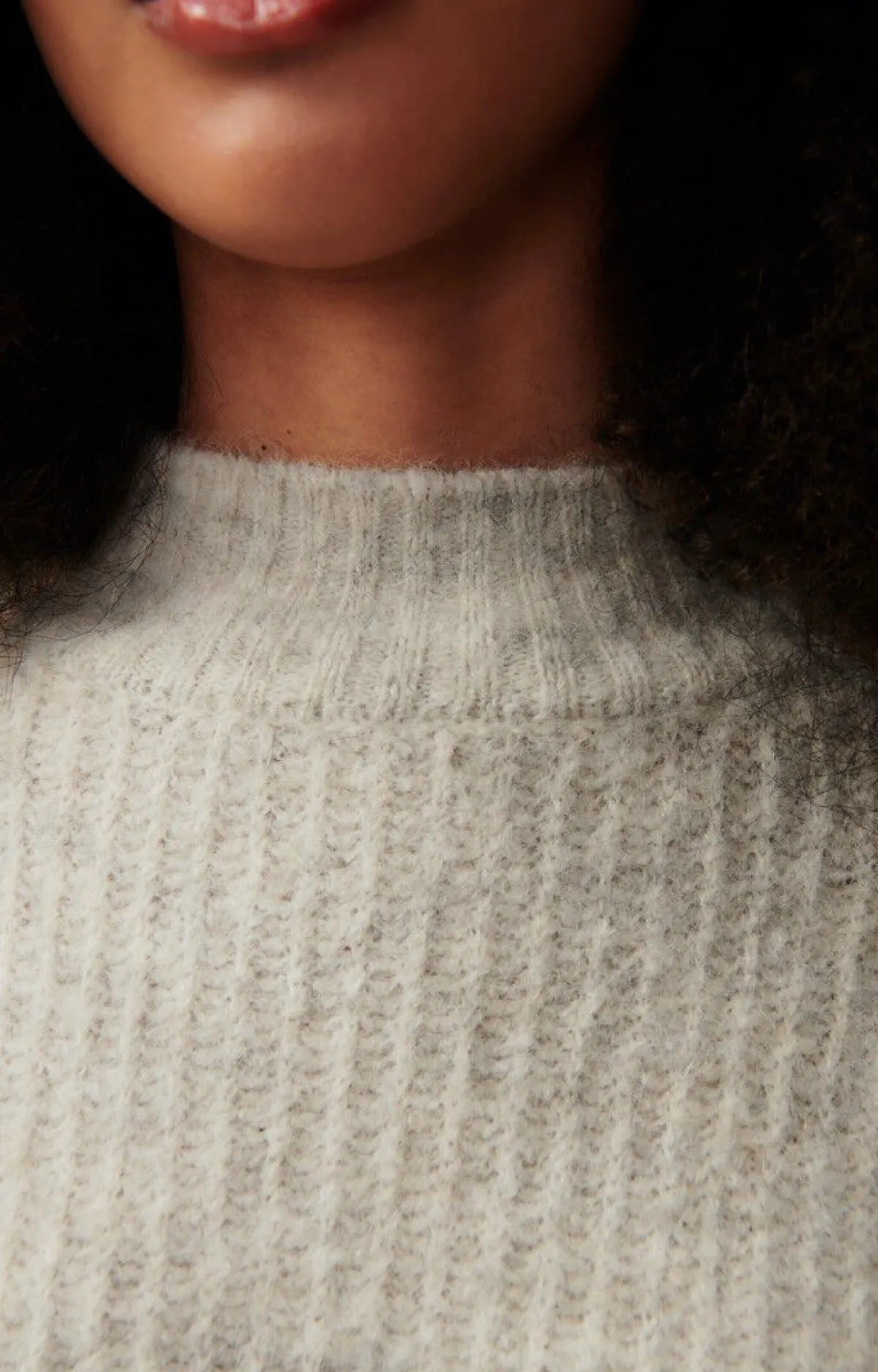 Damen American Vintage |Damenpullover East Pulverschnee Meliert