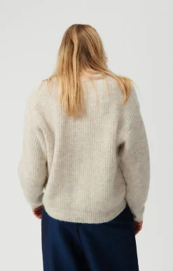 Damen American Vintage |Damenpullover East Pulverschnee Meliert