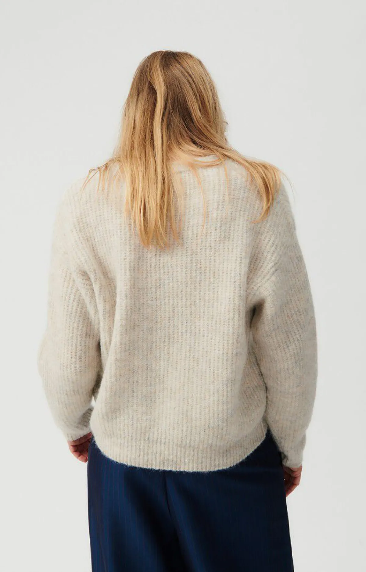 Damen American Vintage |Damenpullover East Pulverschnee Meliert