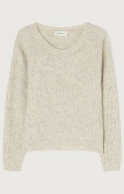 Damen American Vintage |Damenpullover East Pulverschnee Meliert