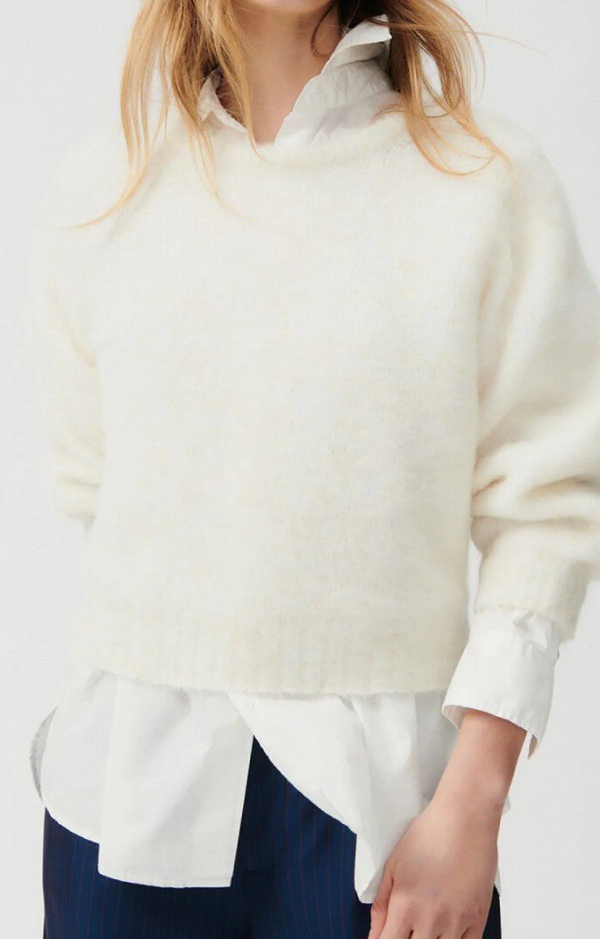 Damen American Vintage |Damenpullover Foubay Taube Meliert