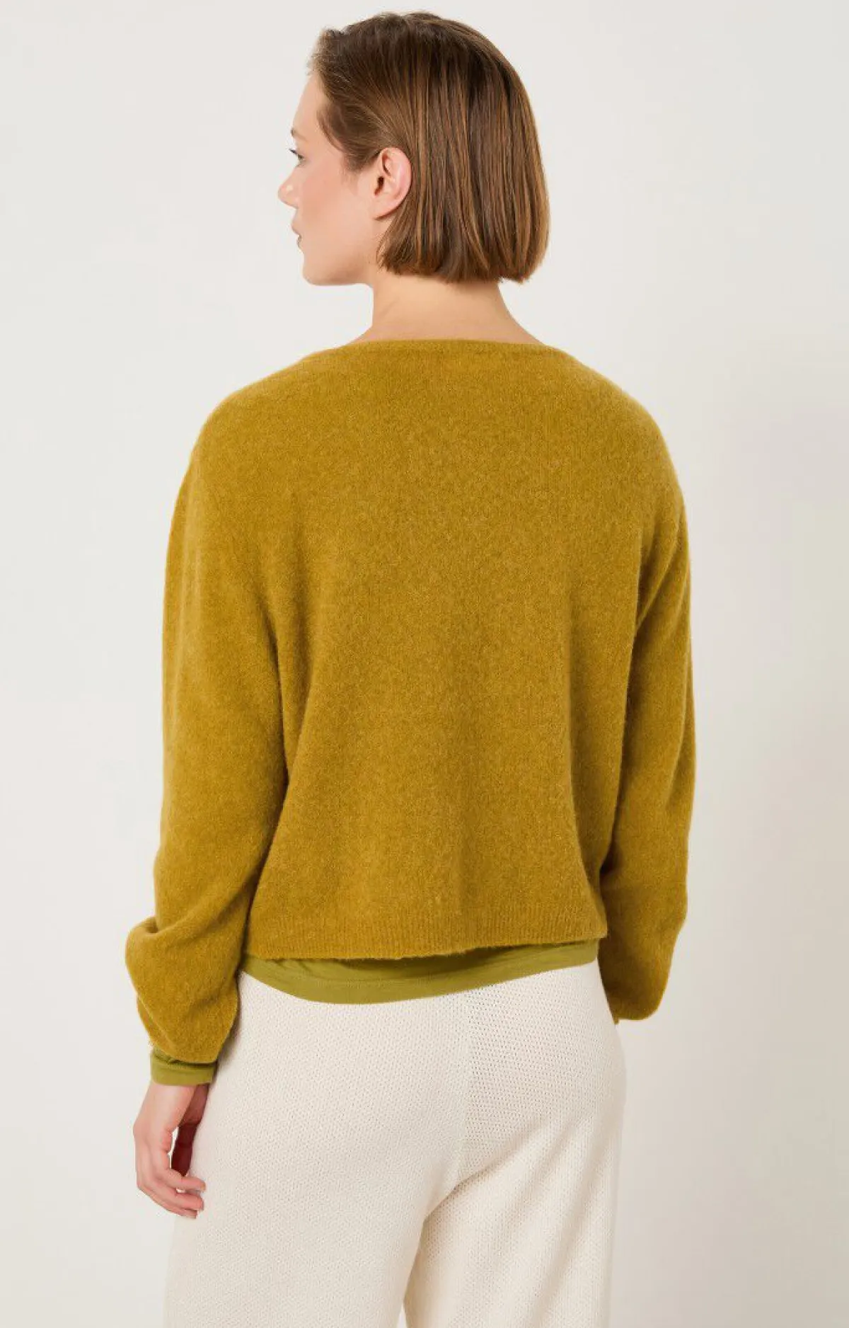 Damen American Vintage |Damenpullover Razpark Safran Meliert