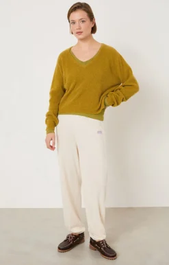 Damen American Vintage |Damenpullover Razpark Safran Meliert