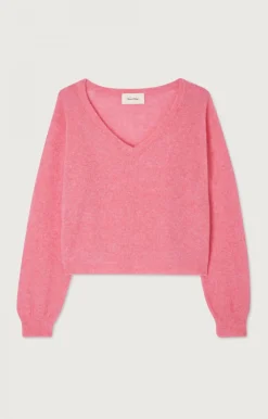 Damen American Vintage |Damenpullover Razpark Candy Pink Meliert