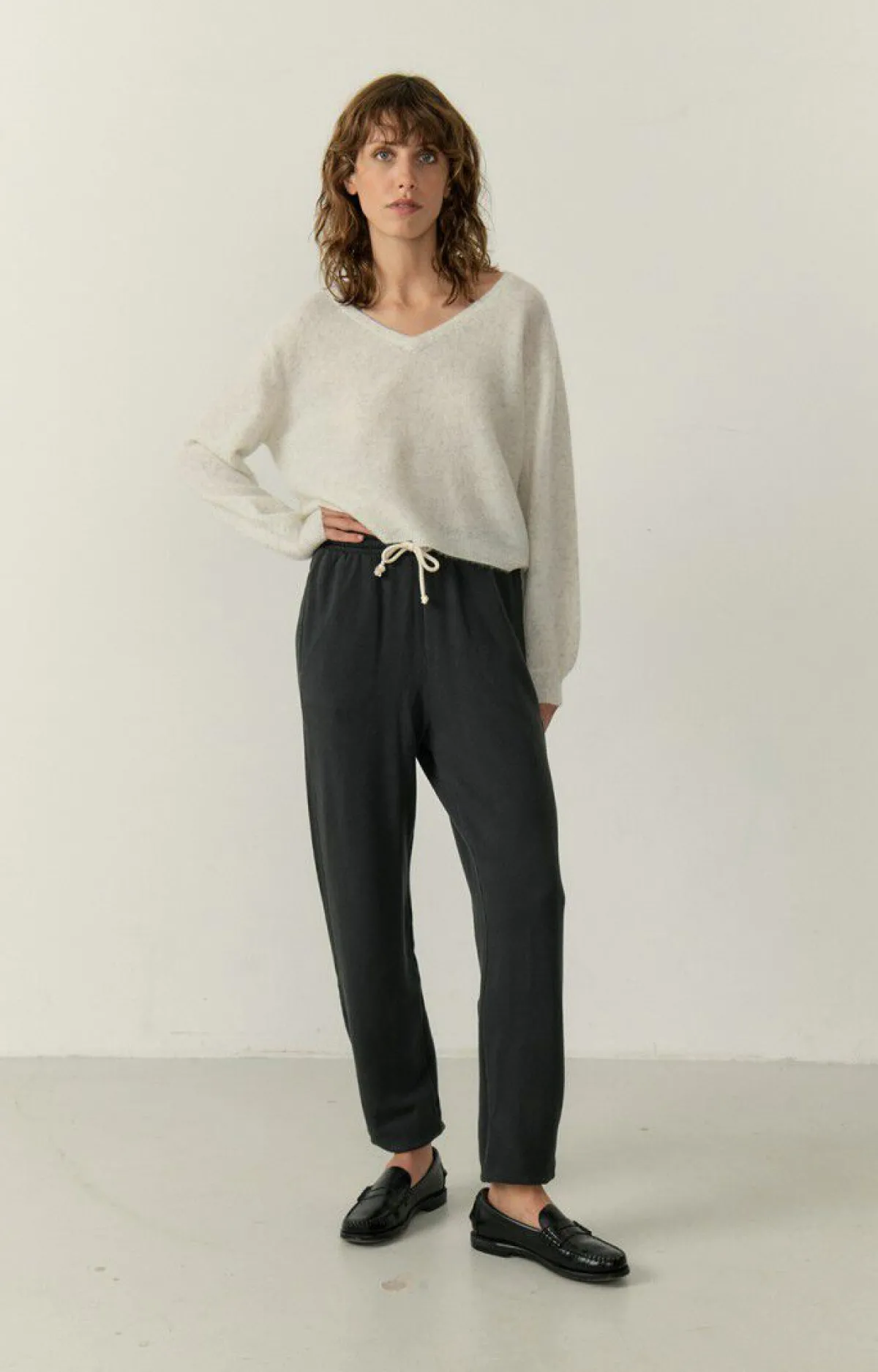 Damen American Vintage |Damenpullover Razpark Ecru Multimeliert