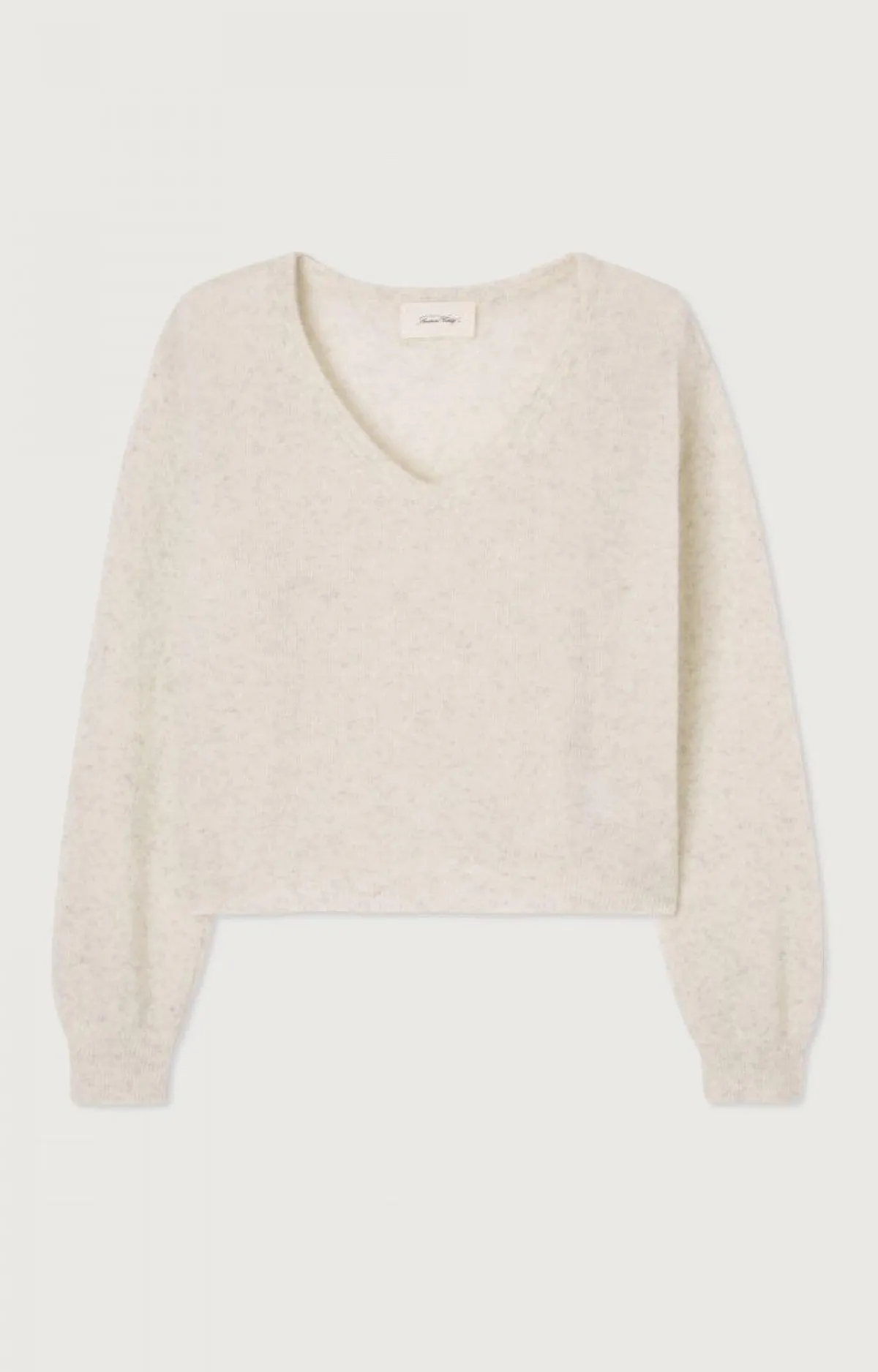 Damen American Vintage |Damenpullover Razpark Ecru Multimeliert