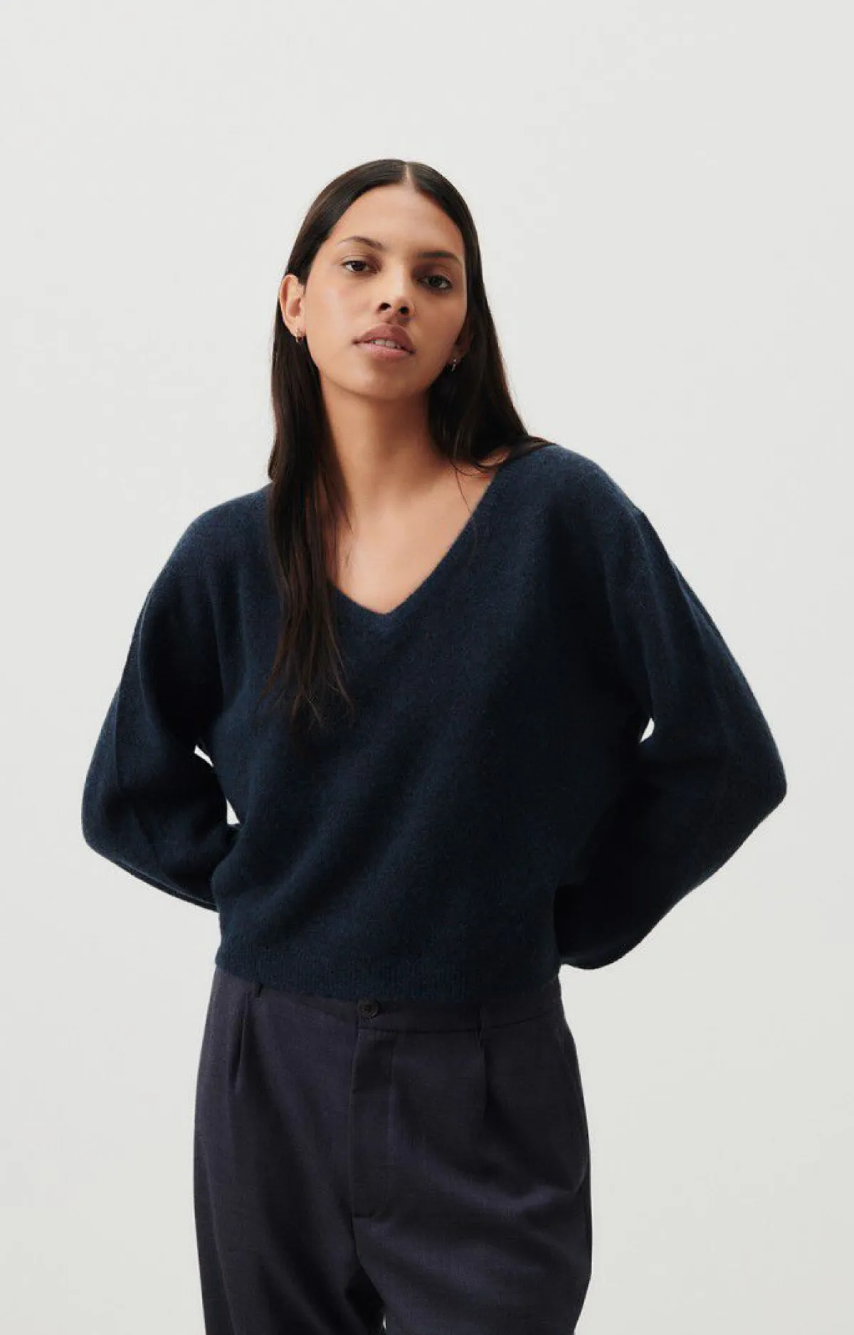 Damen American Vintage |Damenpullover Razpark Abysse Meliert
