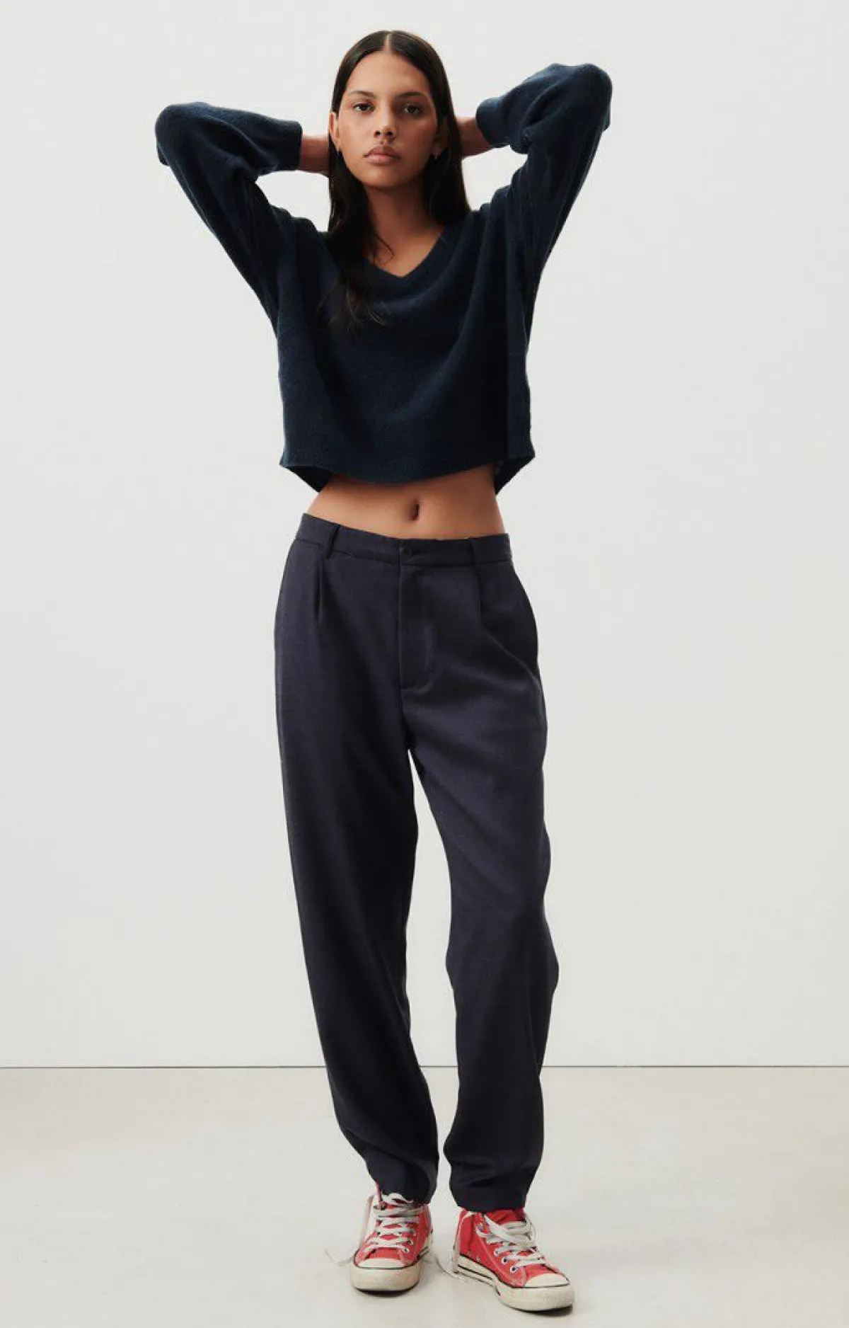 Damen American Vintage |Damenpullover Razpark Abysse Meliert