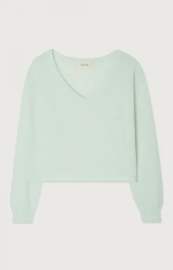 Damen American Vintage |Damenpullover Razpark Wassergrun Meliert