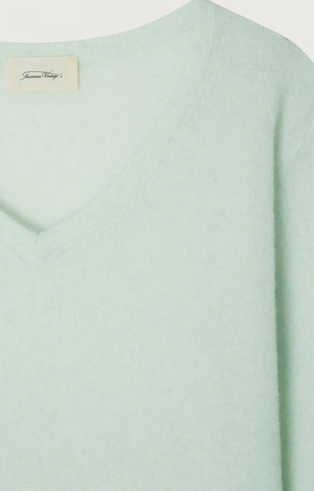 Damen American Vintage |Damenpullover Razpark Wassergrun Meliert