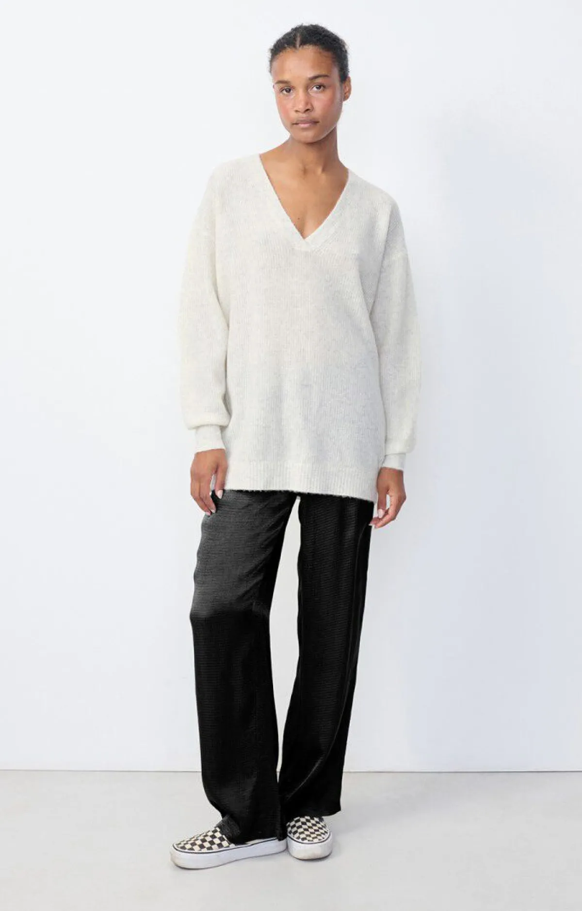 Damen American Vintage |Damenpullover Razpark Ecru Multimeliert