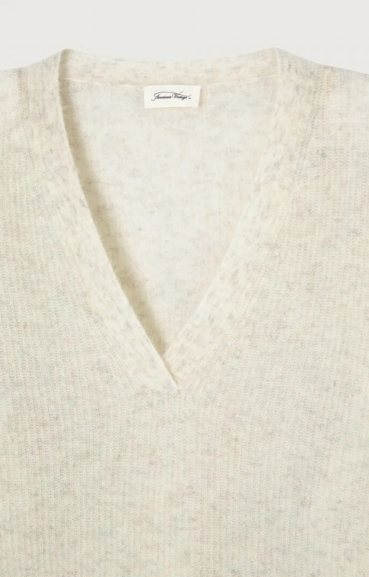 Damen American Vintage |Damenpullover Razpark Ecru Multimeliert