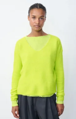 Damen American Vintage |Damenpullover Tyji Neongelb