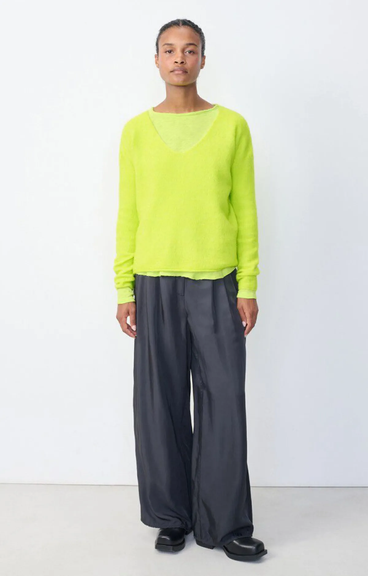 Damen American Vintage |Damenpullover Tyji Neongelb