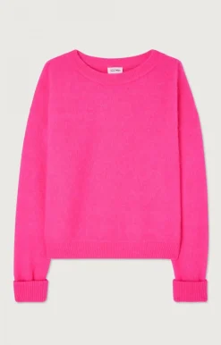 Damen American Vintage |Damenpullover Vitow Neon Pink Meliert