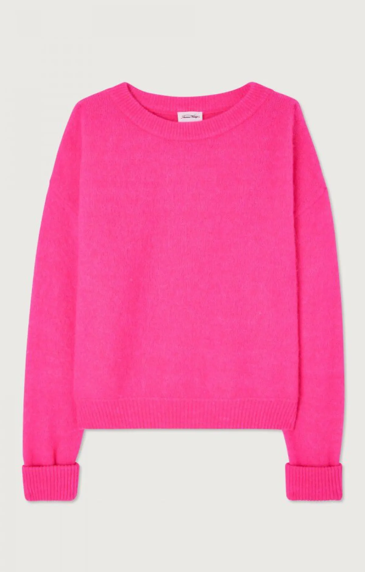 Damen American Vintage |Damenpullover Vitow Neon Pink Meliert