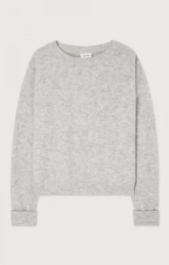 Damen American Vintage |Damenpullover Vitow Hellgrau Meliert