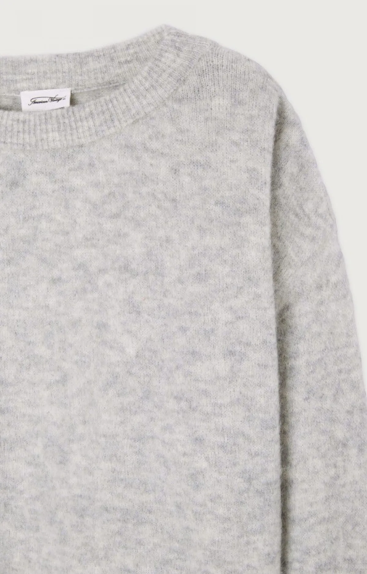 Damen American Vintage |Damenpullover Vitow Hellgrau Meliert
