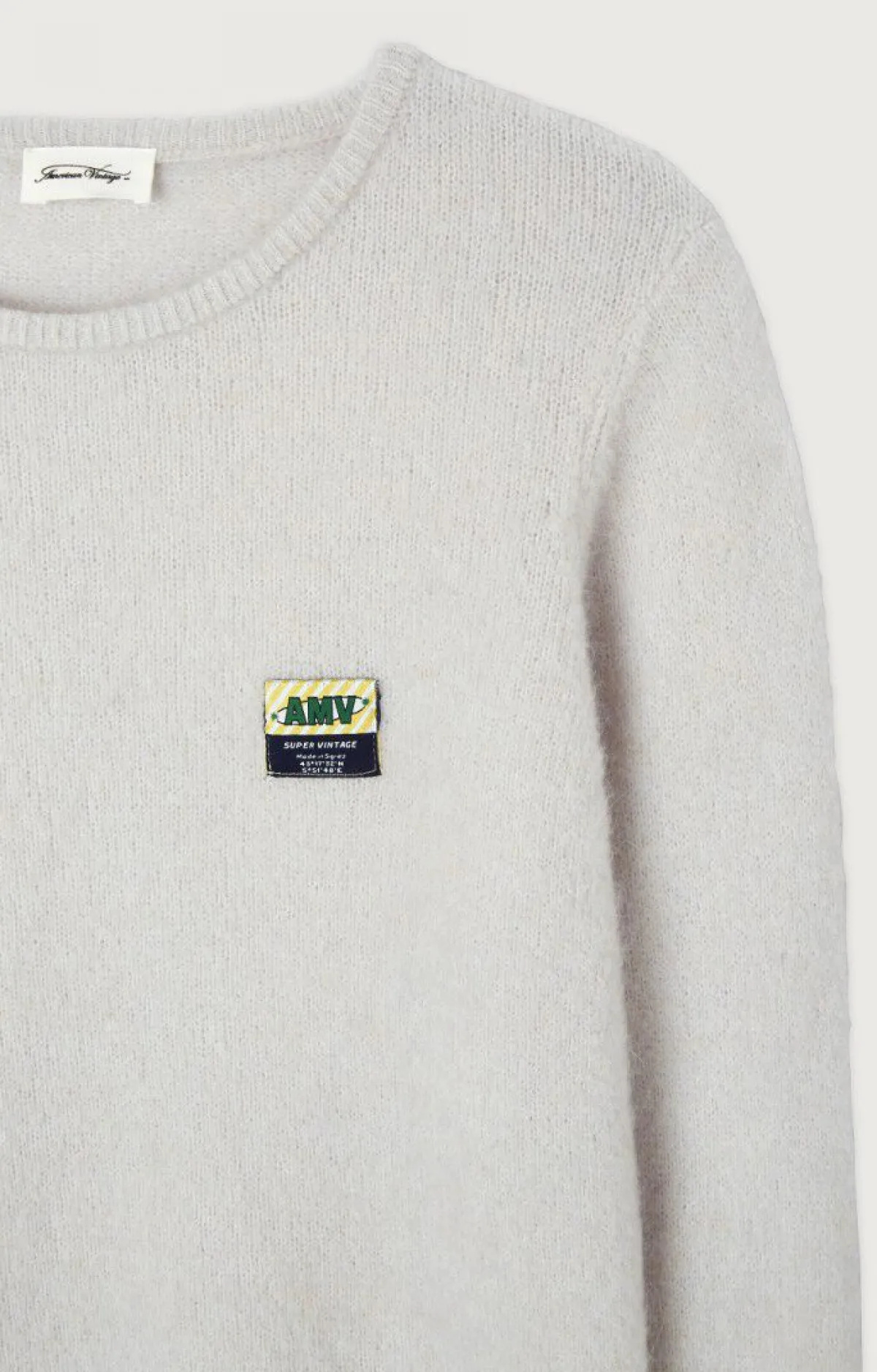 Damen American Vintage |Damenpullover Vitow Blaues Dragee Meliert