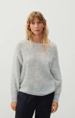 Damen American Vintage |Damenpullover Yanbay Grau Meliert