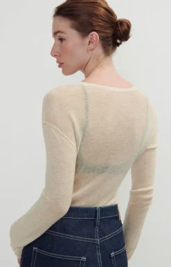 Damen American Vintage |Damenpullover Yocaburn Ecru Meliert