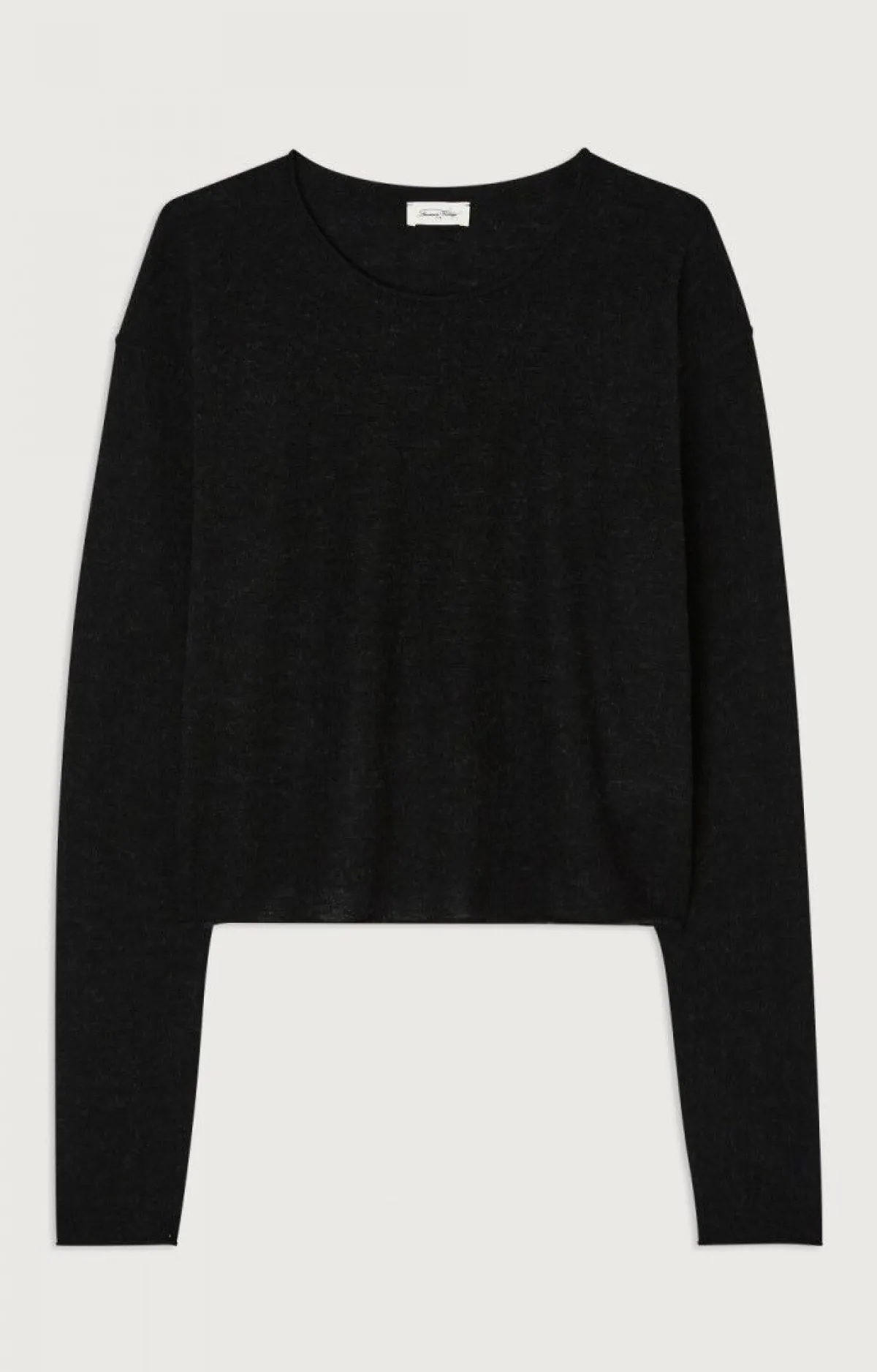 Damen American Vintage |Damenpullover Zyrobow Holzkohle Meliert