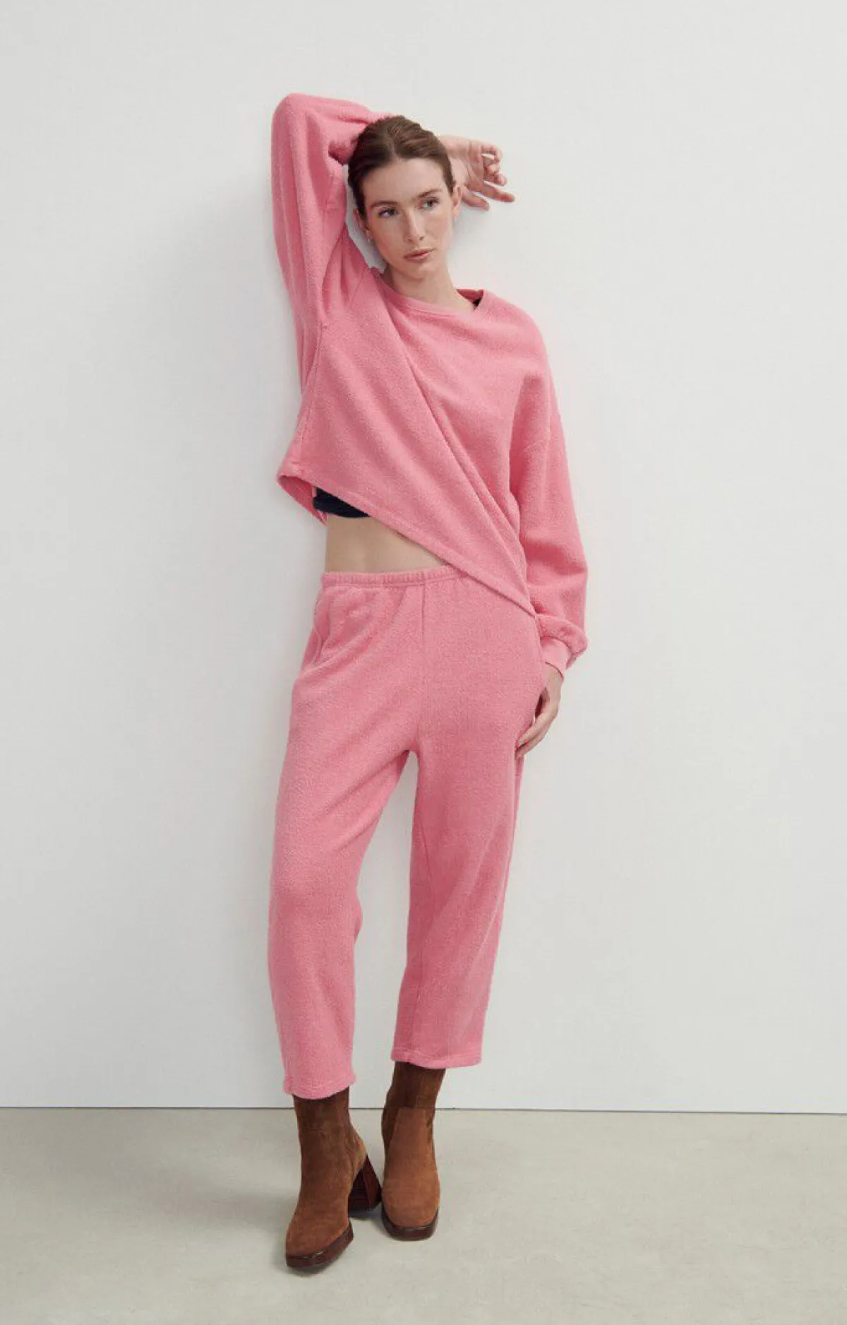 Damen American Vintage |Damensweatshirt Bobypark Zartlichkeit Meliert