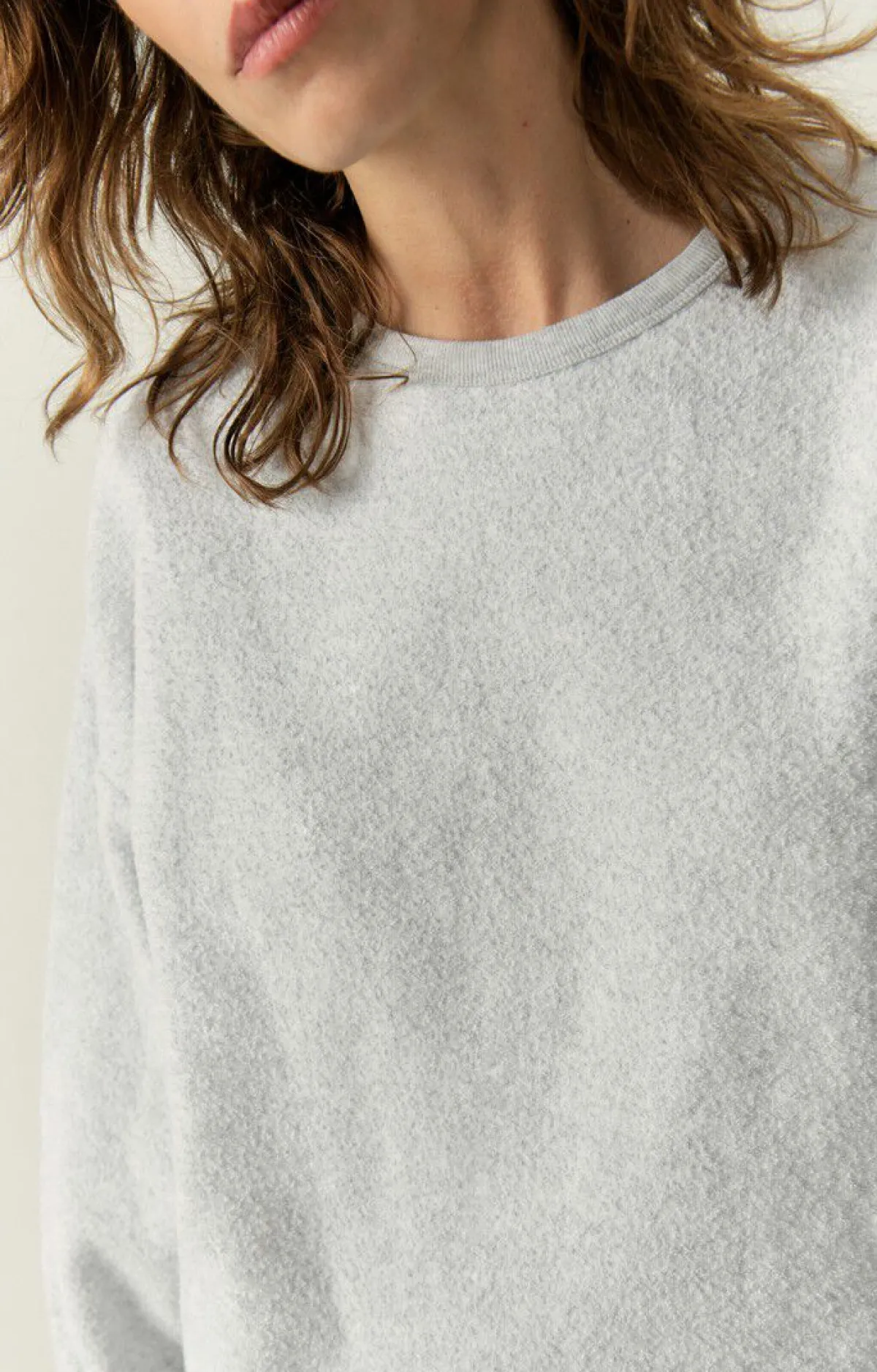 Damen American Vintage |Damensweatshirt Bobypark Arktis Meliert
