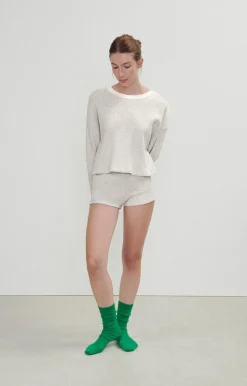 Damen American Vintage |Damensweatshirt Gykotown Graue Fliesen