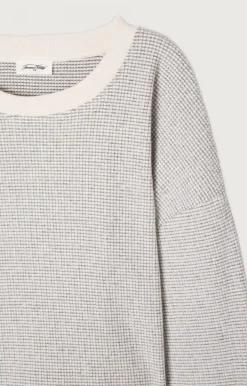 Damen American Vintage |Damensweatshirt Gykotown Graue Fliesen