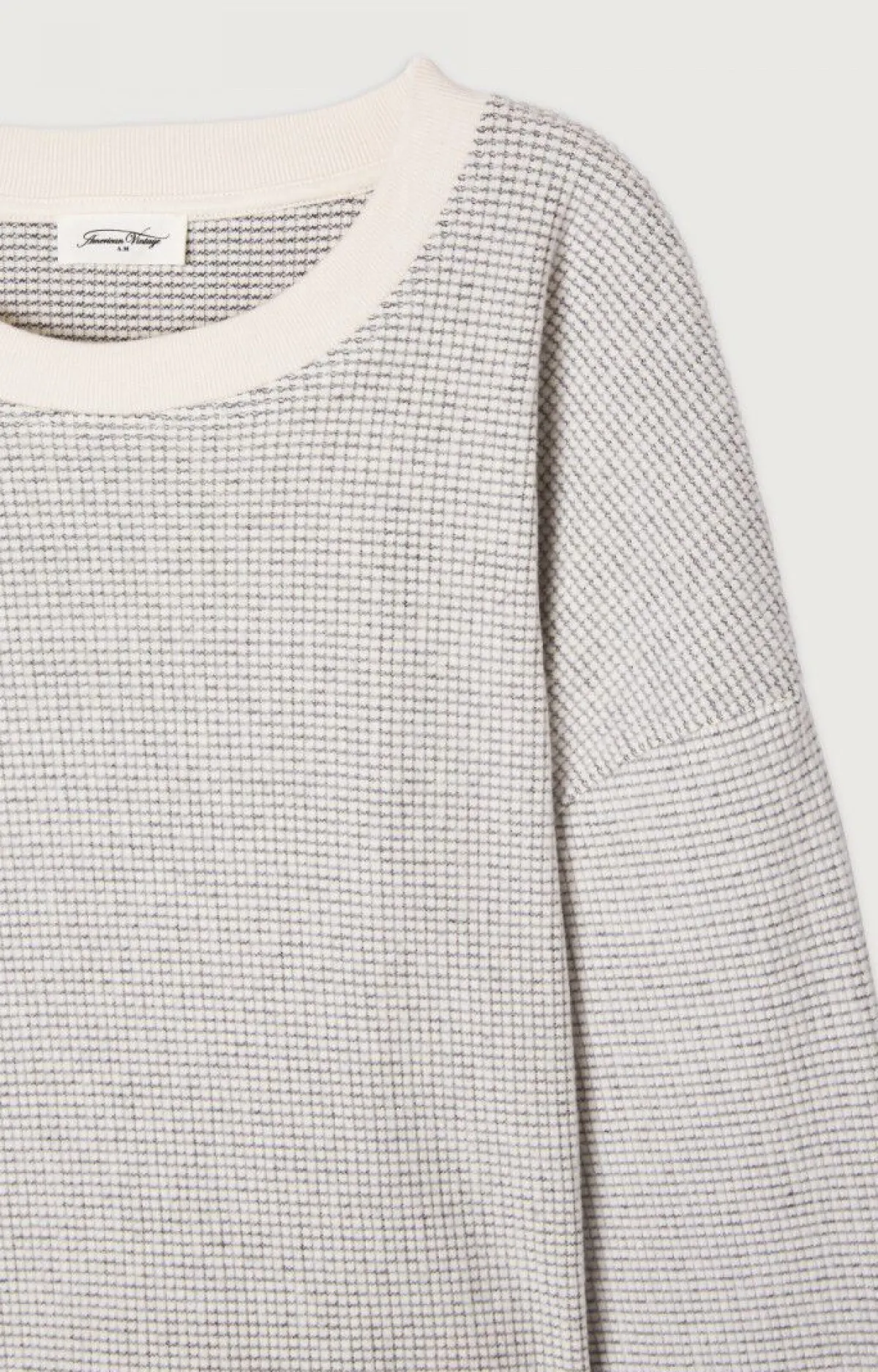Damen American Vintage |Damensweatshirt Gykotown Graue Fliesen