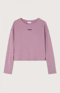 Damen American Vintage |Damensweatshirt Hodatown Lila Multi-Meliert