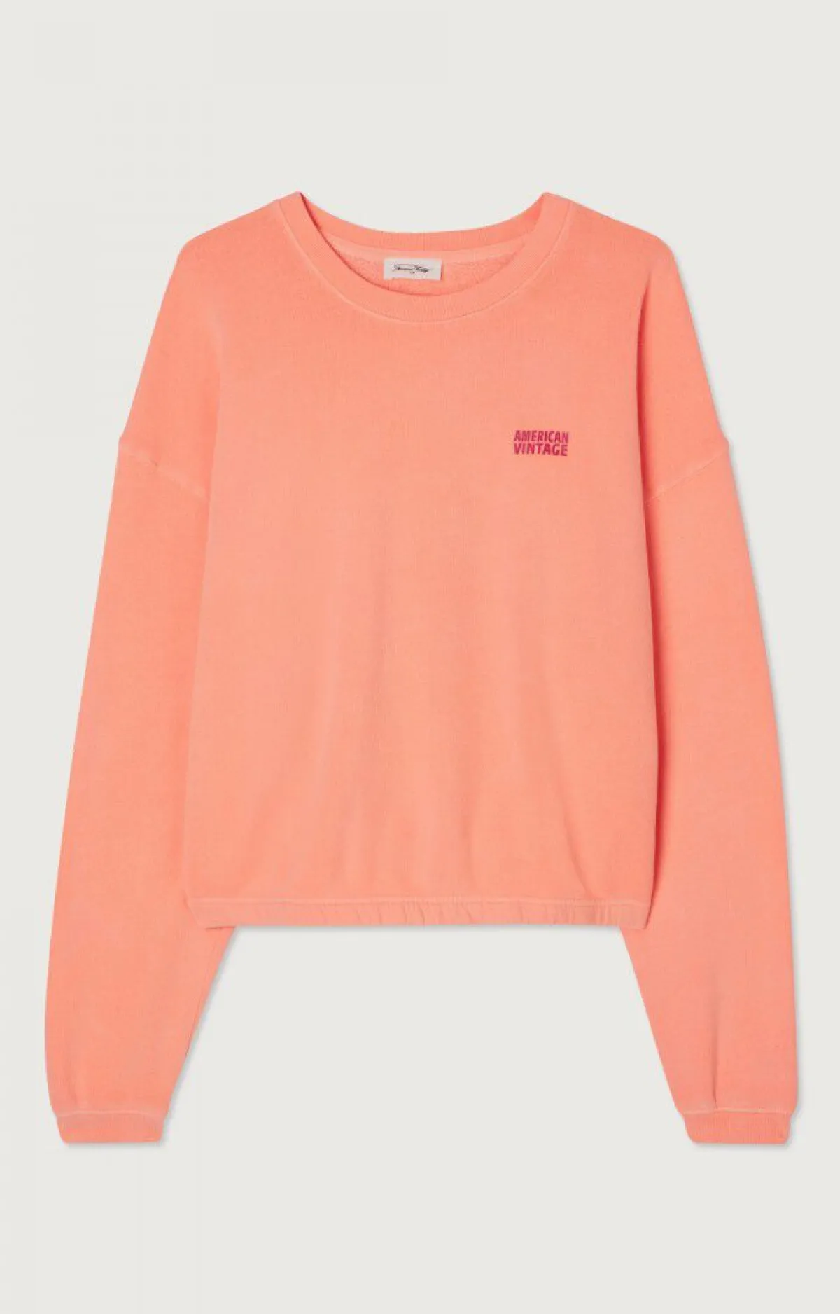 Damen American Vintage |Damensweatshirt Izubird Leuchtendes Orange