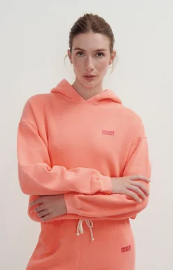 Damen American Vintage |Damensweatshirt Izubird Leuchtendes Orange