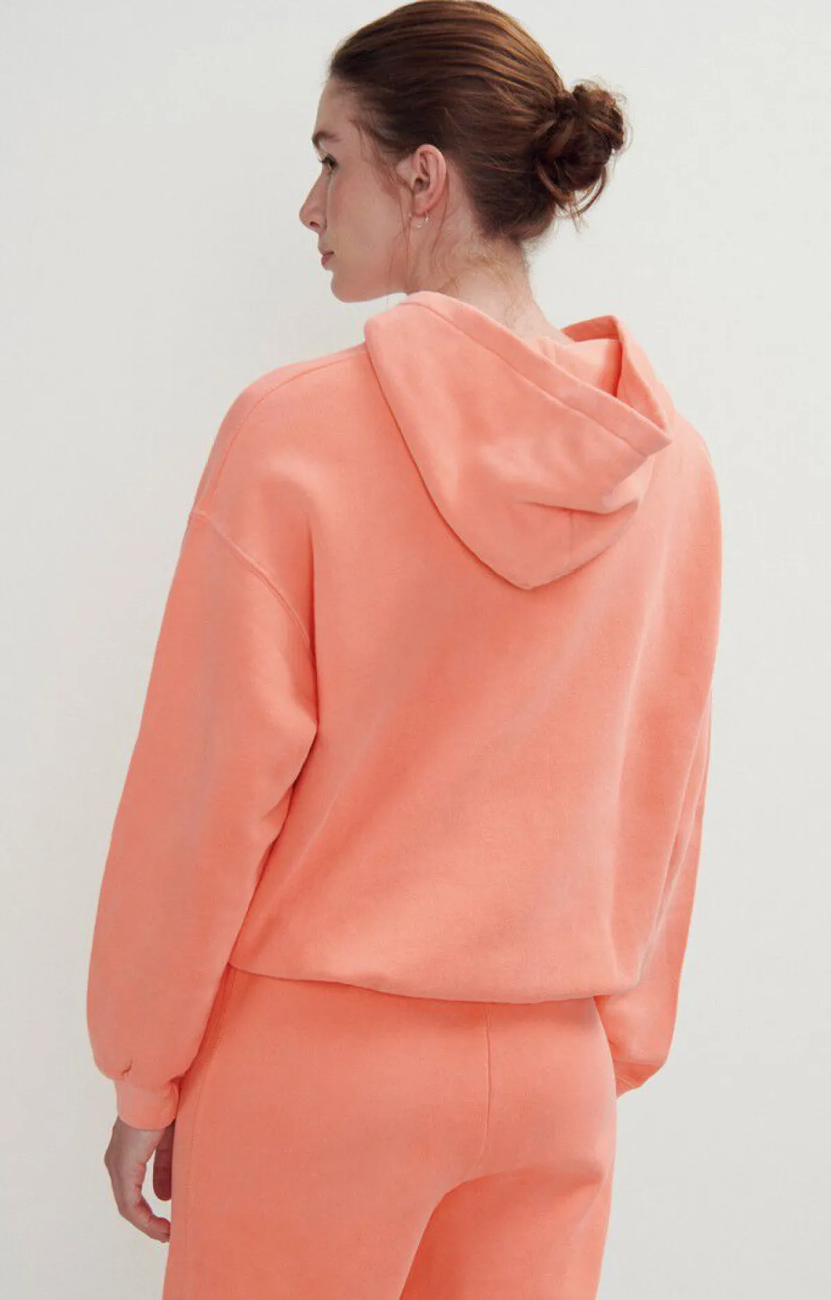 Damen American Vintage |Damensweatshirt Izubird Leuchtendes Orange