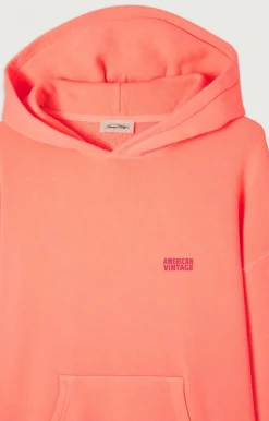 Damen American Vintage |Damensweatshirt Izubird Leuchtendes Orange