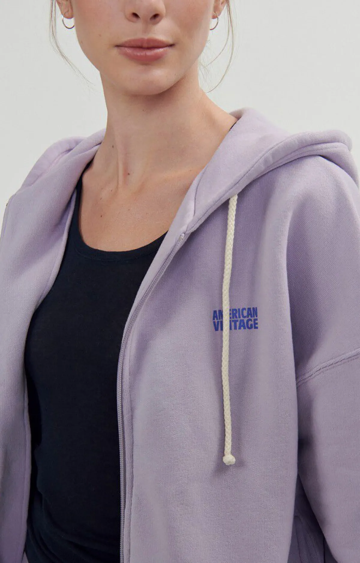 Damen American Vintage |Damensweatshirt Izubird Glyzinien Vintage