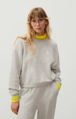 Damen American Vintage |Damensweatshirt Kodytown Vlies Meliert