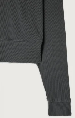 Damen American Vintage |Damensweatshirt Piwik Anthrazit Meliert
